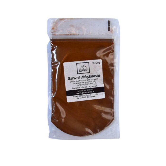 Barwnik wędkarski Górek – Brązowy 100g – intensywny dodatek barwiąco-smużący do zanęt